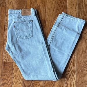 Women’s 502 Levi's Superlow Button Fly Sky Blue Straight Leg Jeans